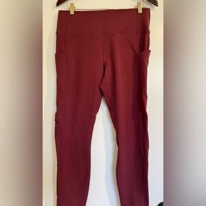 Bundle - Wine, and two black Leggings with Side Pockets